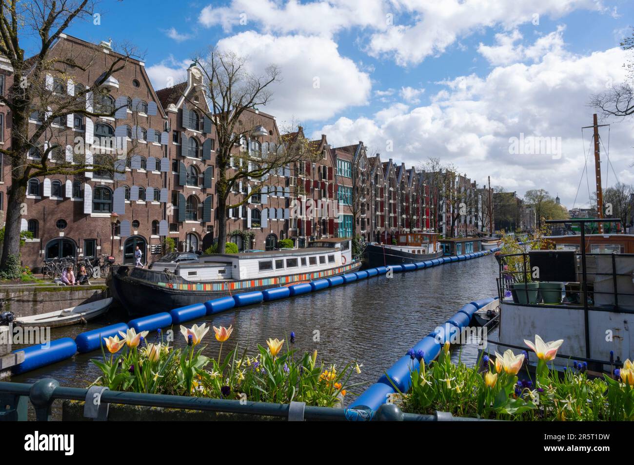 Olanda, Amsterdam, centro città, quartiere Jordaan, Brouwersgracht (canale birraio) Foto Stock