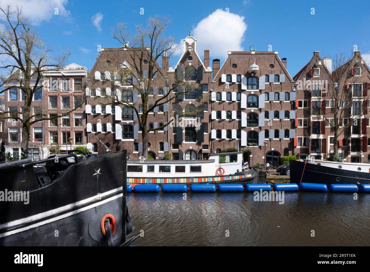 Olanda, Amsterdam, centro città, quartiere Jordaan, Brouwersgracht (canale birraio) Foto Stock