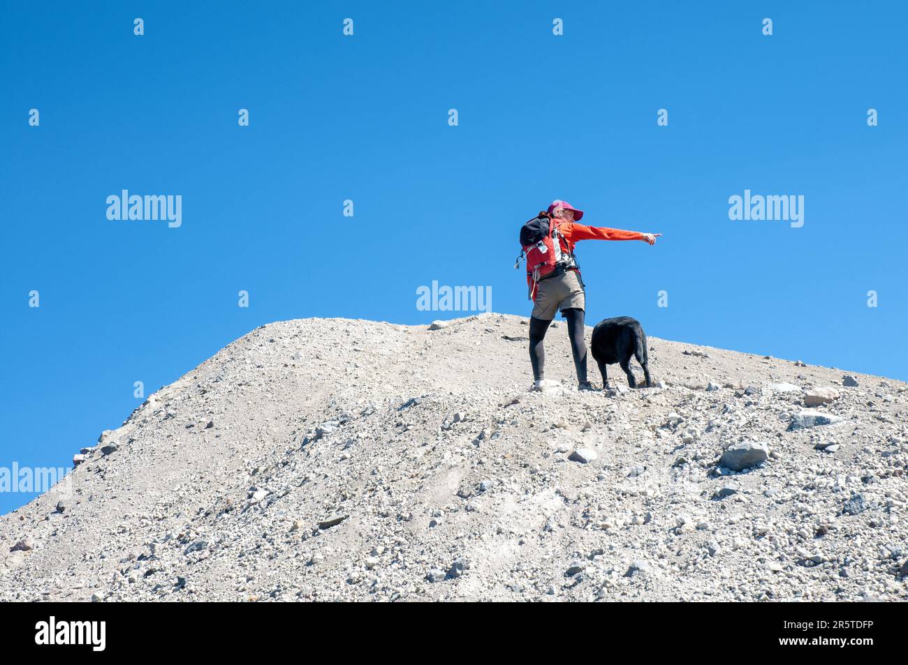 Arrampicatori che si avvicinano alla cima del Monte Saint Helen, Stato di Washington. STATI UNITI Foto Stock