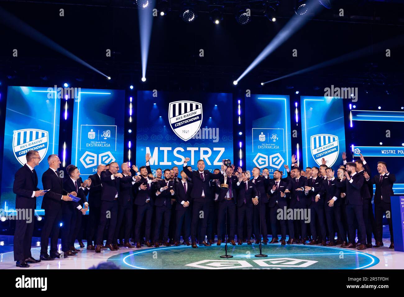 Varsavia, Polonia. 29th maggio, 2023. La squadra di Rakow Czestochowa ha visto durante il Gala di Ekstraklasa 2023 a Varsavia. (Foto di Mikolaj Barbanell/SOPA Images/Sipa USA) Credit: Sipa USA/Alamy Live News Foto Stock