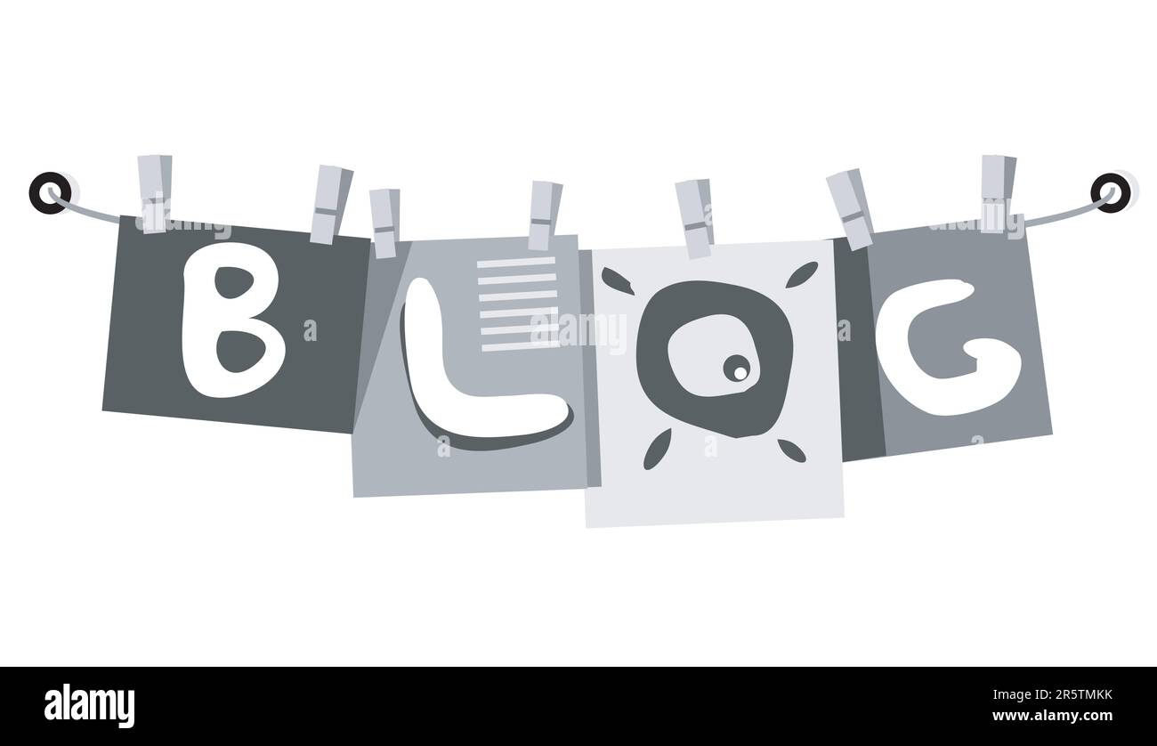 illustrazione di un post del blog Illustrazione Vettoriale