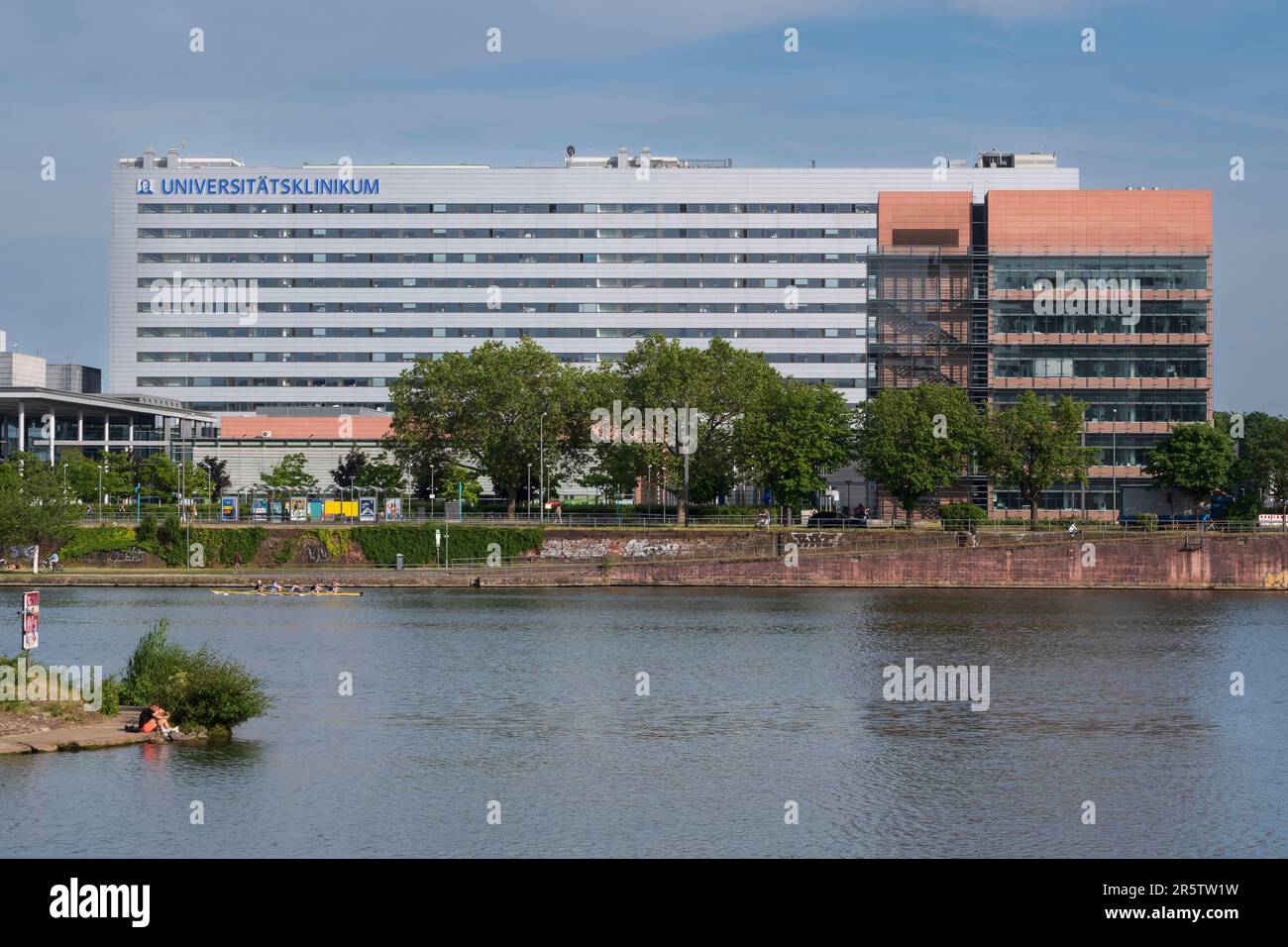 L'Ospedale Universitario di Francoforte è l'ospedale dell'Università Johann Wolfgang Goethe Frankfurt am Main (KGU) di Francoforte sul meno Foto Stock