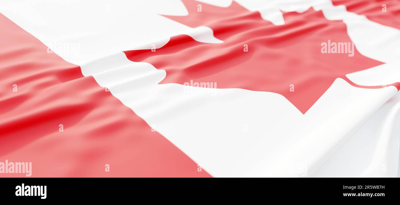 Canada bandiera sfondo onda, Canadian National Holiday. rendering 3d Foto Stock