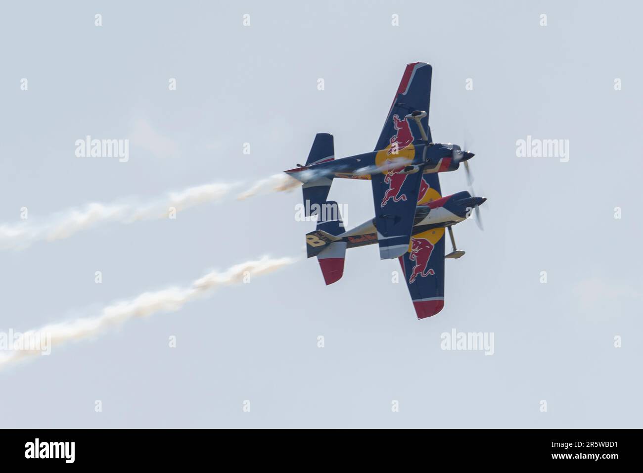 Flying Bulls al Pardubice Air Show 2023 a Pardubice, Repubblica Ceca Foto Stock