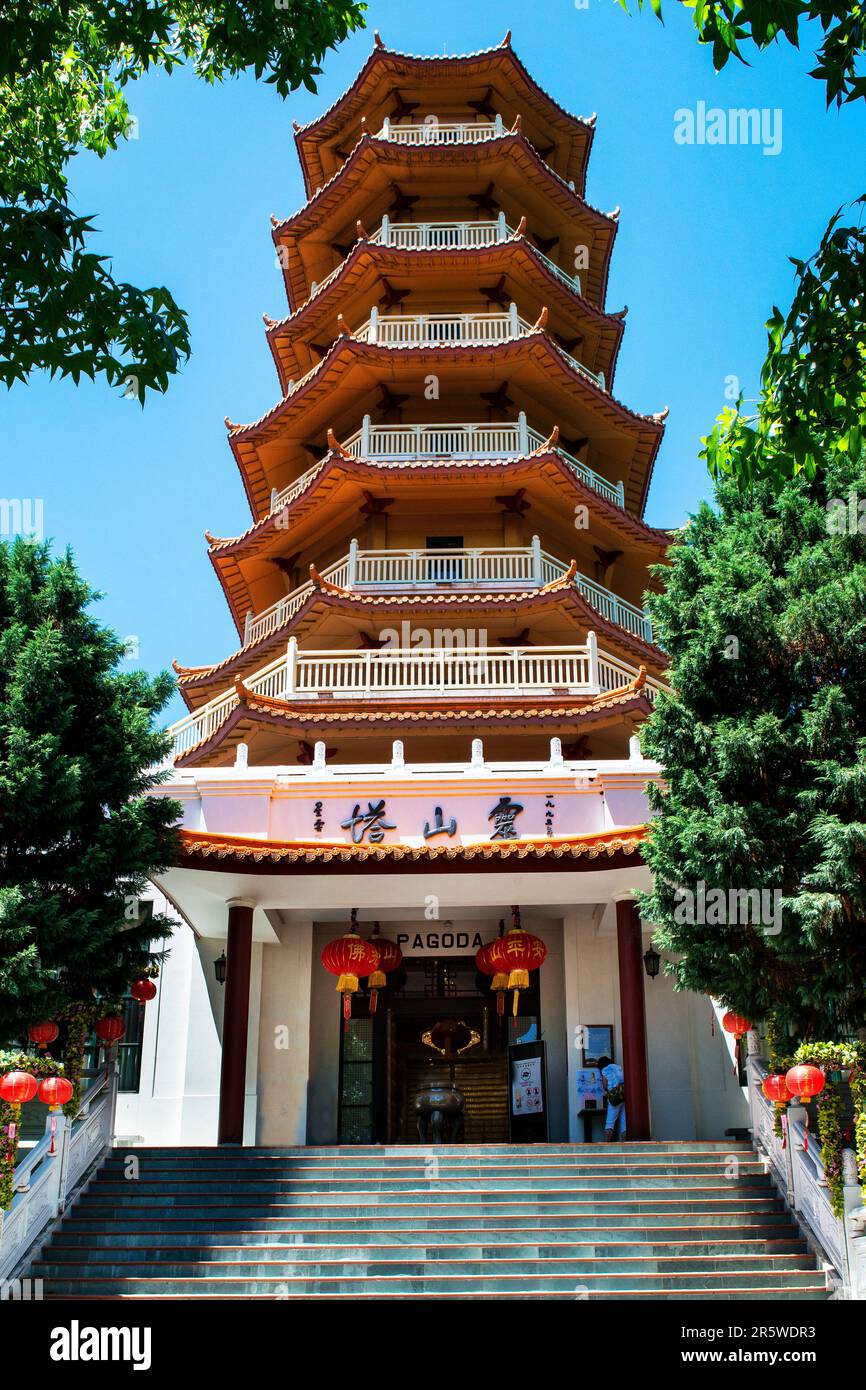 Pagoda al Tempio di Fo Guang Nan Tien, Berkeley, Wollongong, Australia Foto Stock