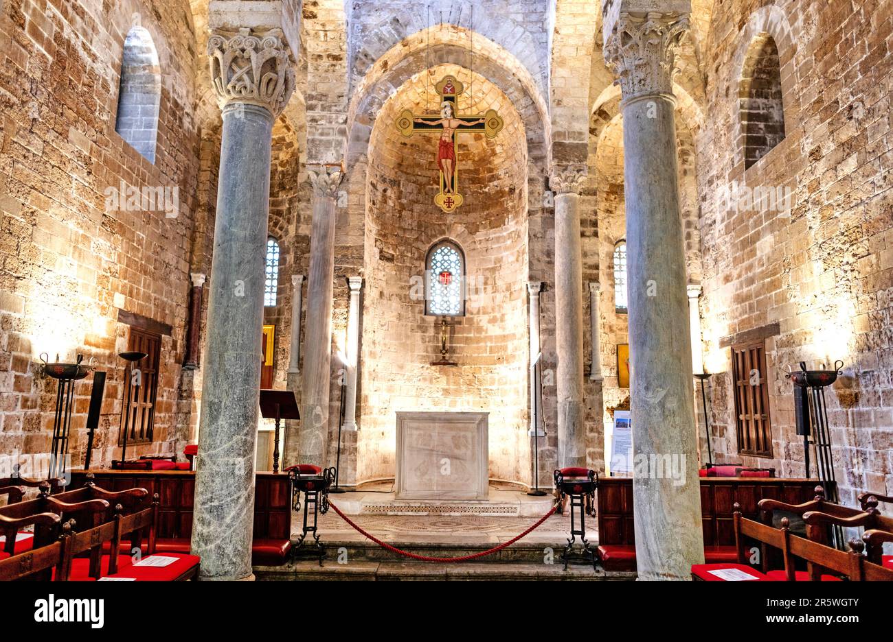 L'interno della Chiesa di San Cataldo Palermo Sicilia Foto Stock