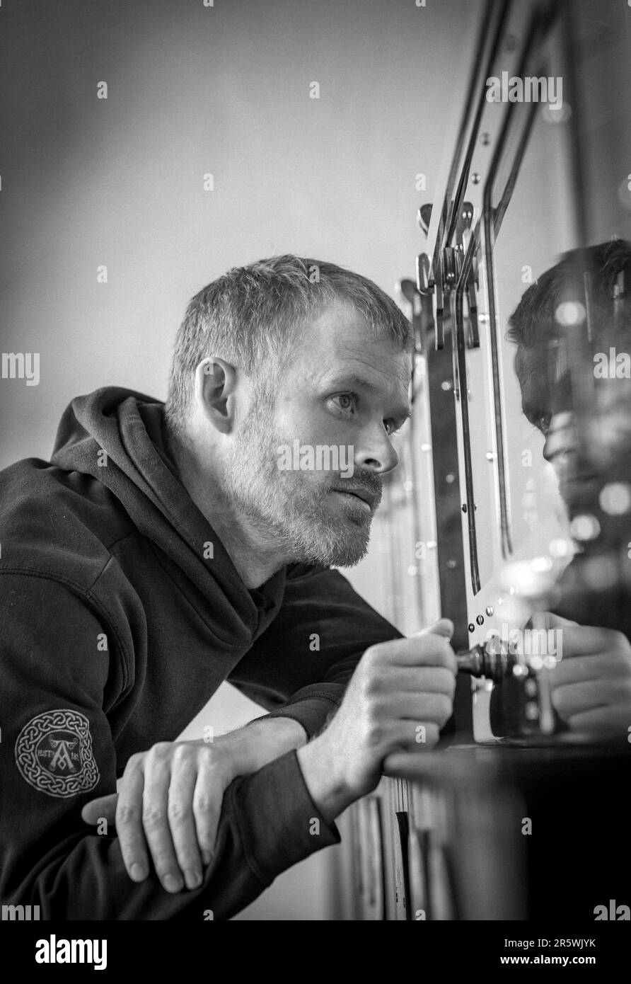 Ardbeg Distillery, isola di Islay, Ebridi Interne, Scotland, Regno Unito Foto Stock