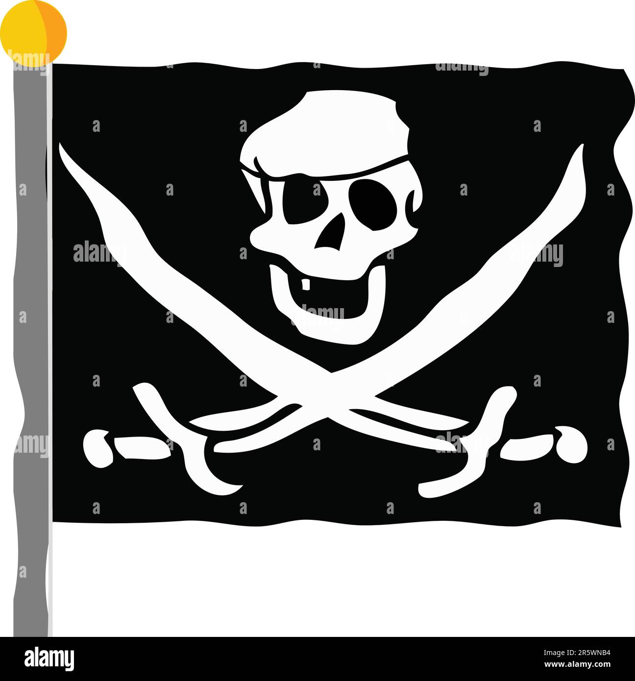 Un vettore che rappresenta una bandiera pirata Illustrazione Vettoriale