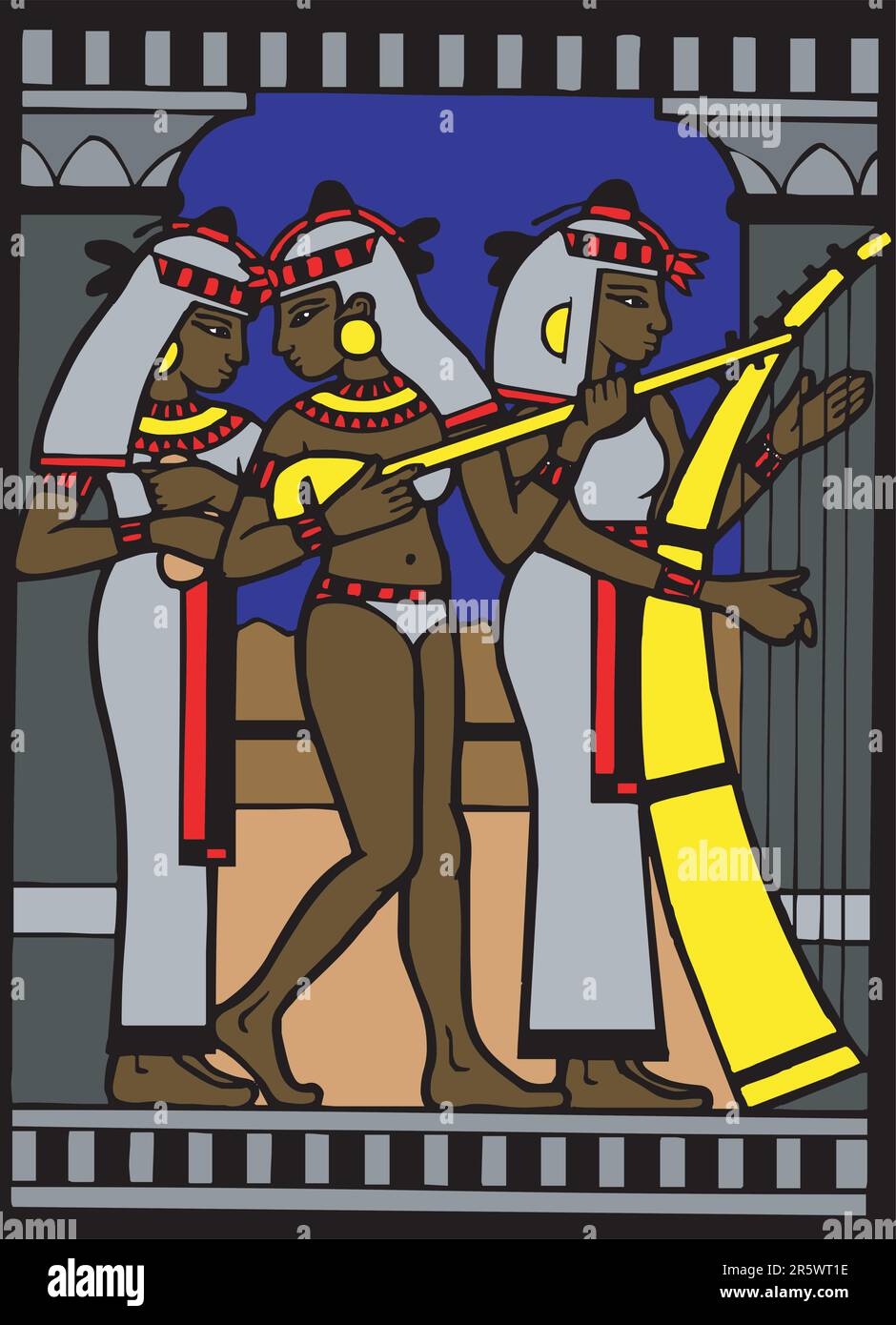 Immagine di Silouette egiziana - vettore Illustrazione Vettoriale