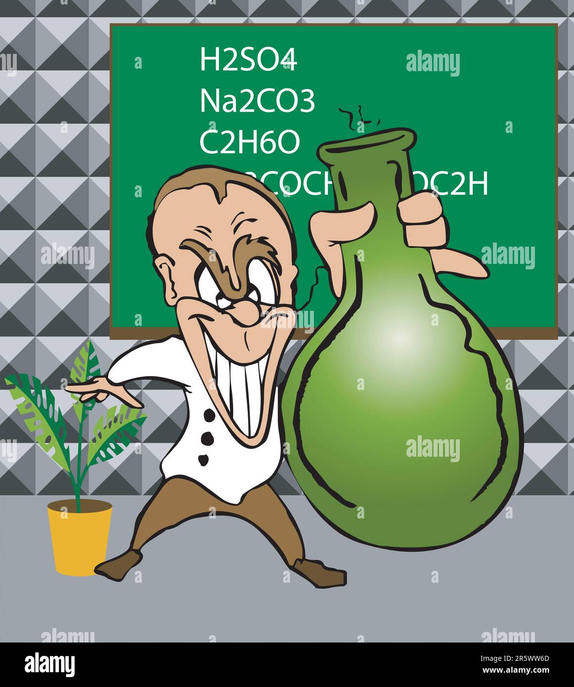 The Toonimal Scientist - Illustration Vector Art Illustrazione Vettoriale