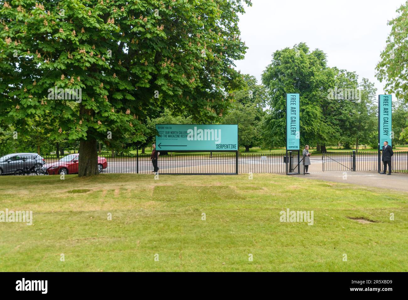 Londra, Regno Unito, 05th giugno 2023, il Serpentine Pavilion 2023, progettato dall'architetto franco-libanese Lina Ghostmeh, viene presentato al pubblico il 9th giugno 2023 a Serpentine South. Si tratta del Padiglione 22nd ed è supportato da Goldman Sachs per il 9th° anno., Andrew Lalchan Photography/Alamy Live News Foto Stock