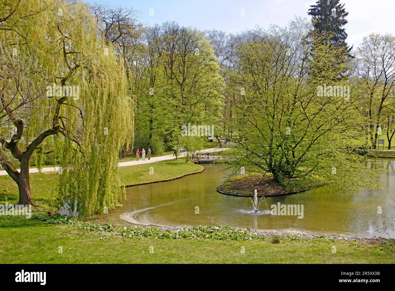 Giardino termale, Bad Nauheim, Assia, Spa, Germania Foto Stock