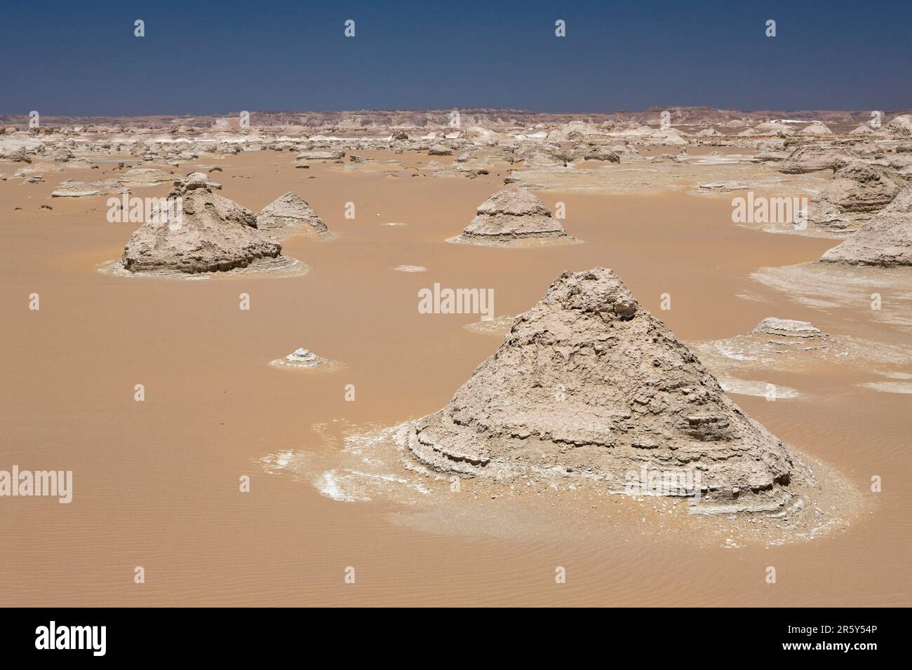 Formazioni calcaree, Parco Nazionale del deserto Bianco, Qasr el-Farafra, deserto Libico, Egitto Foto Stock