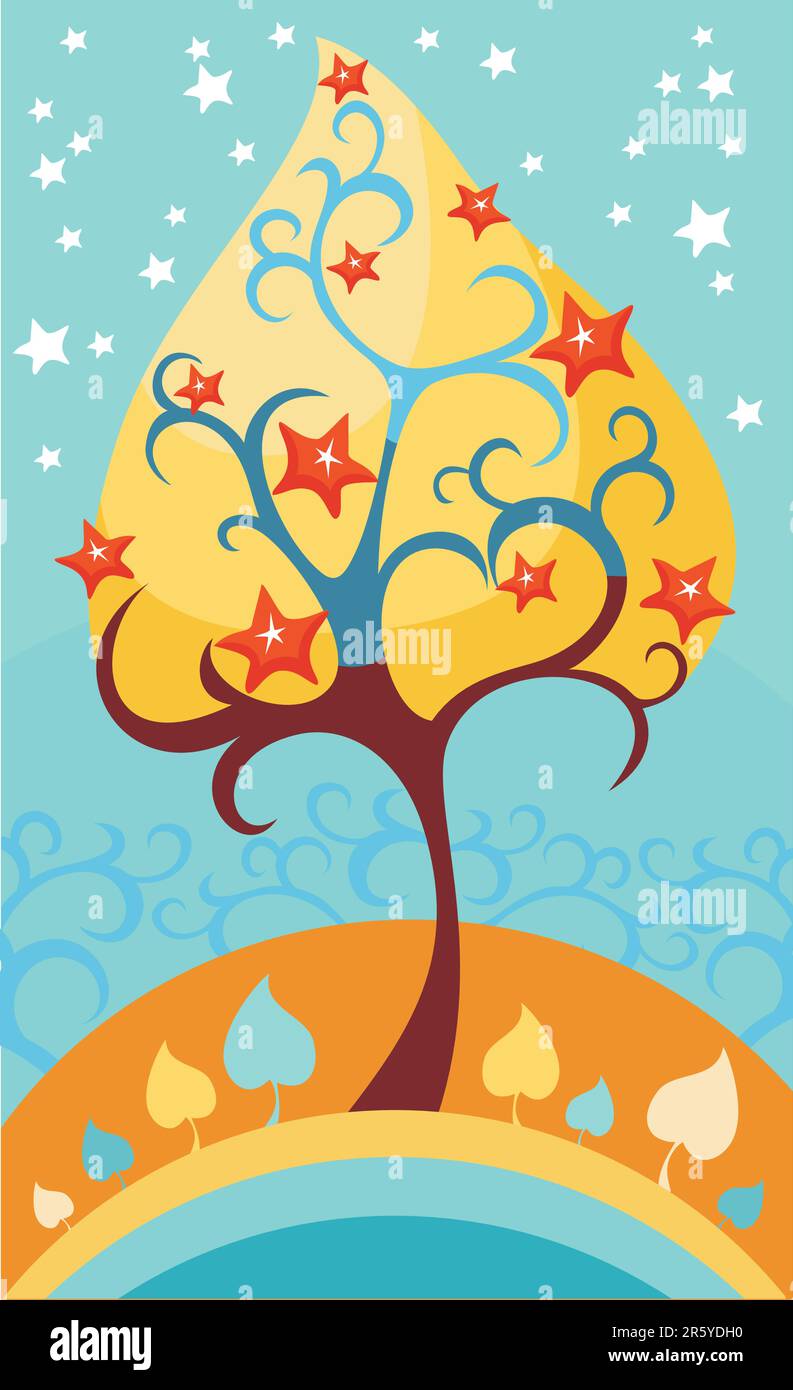 illustrazione vettoriale di splendidi fiori primaverili Illustrazione Vettoriale