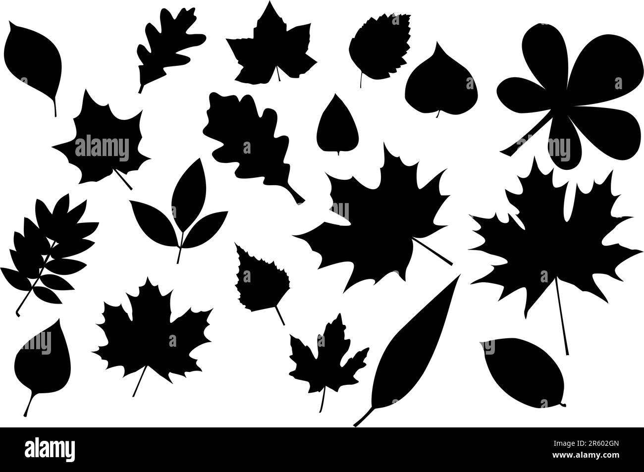 Lascia la silhouette Illustrazione Vettoriale