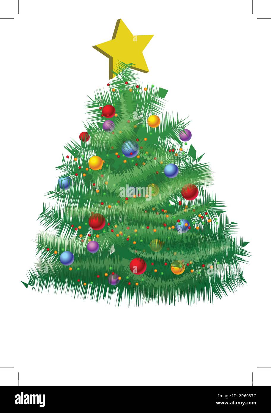 Illustrazione vettoriale di un albero di natale Illustrazione Vettoriale