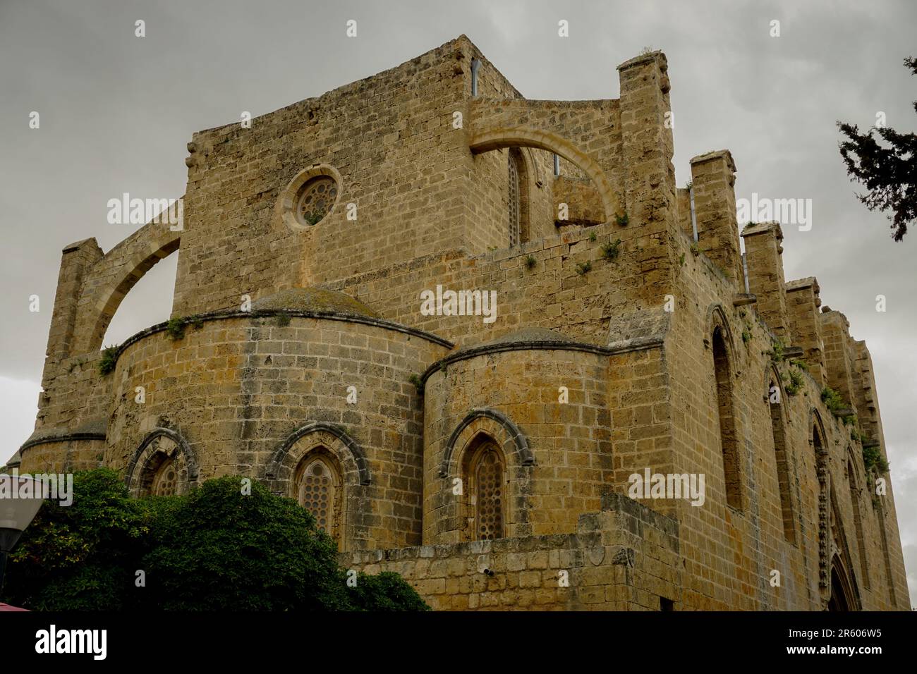 5 aprile 2023 Famagosta Cipro. Moschea Lala Mustafa Pasha a Famagosta Cipro Foto Stock