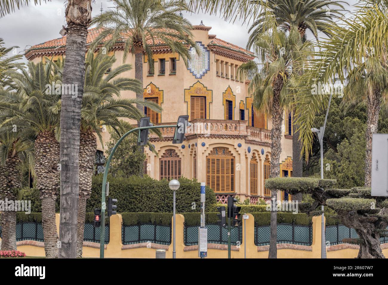 Xalet Bonet dell'architetto Domènec Sugranyes i Gras, discepolo e collaboratore di Gaudí a Salou, Tarragona, Costa Daurada, Catalogna, Spagna, Europa Foto Stock