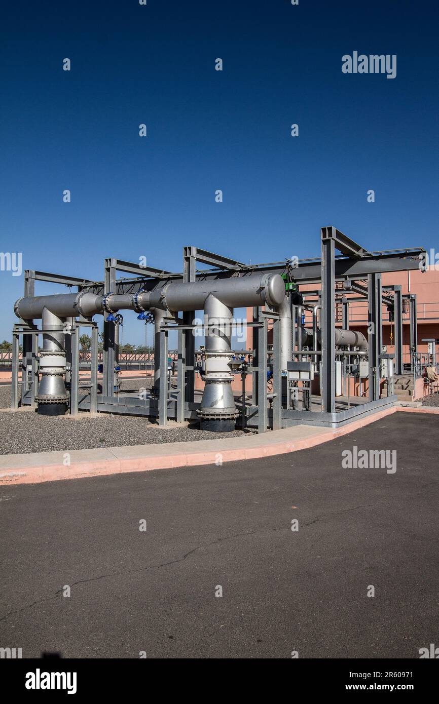 Wastewater Solutions: La tecnologia alla base dello stabilimento Waterleau di Marrakech Foto Stock