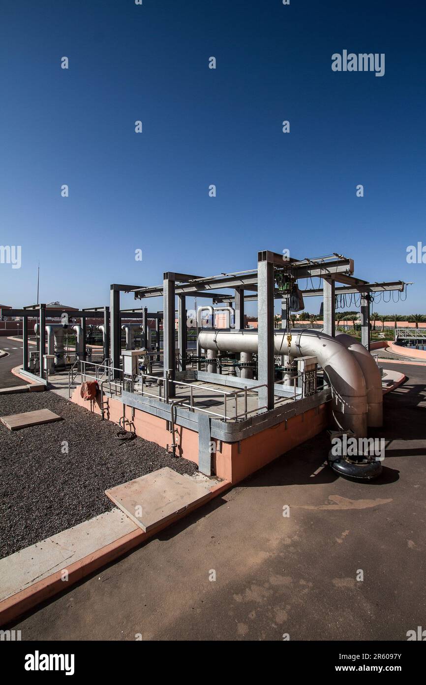 Wastewater Solutions: La tecnologia alla base dello stabilimento Waterleau di Marrakech Foto Stock