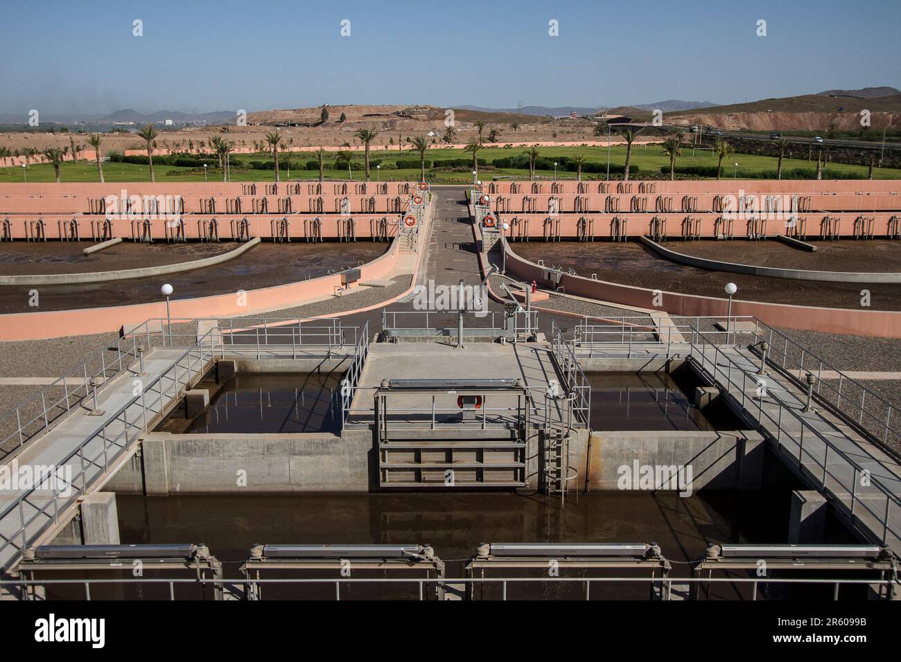 Inaugurazione di impianti tecnici presso lo stabilimento di Waterleau a Marrakech, Marocco Foto Stock