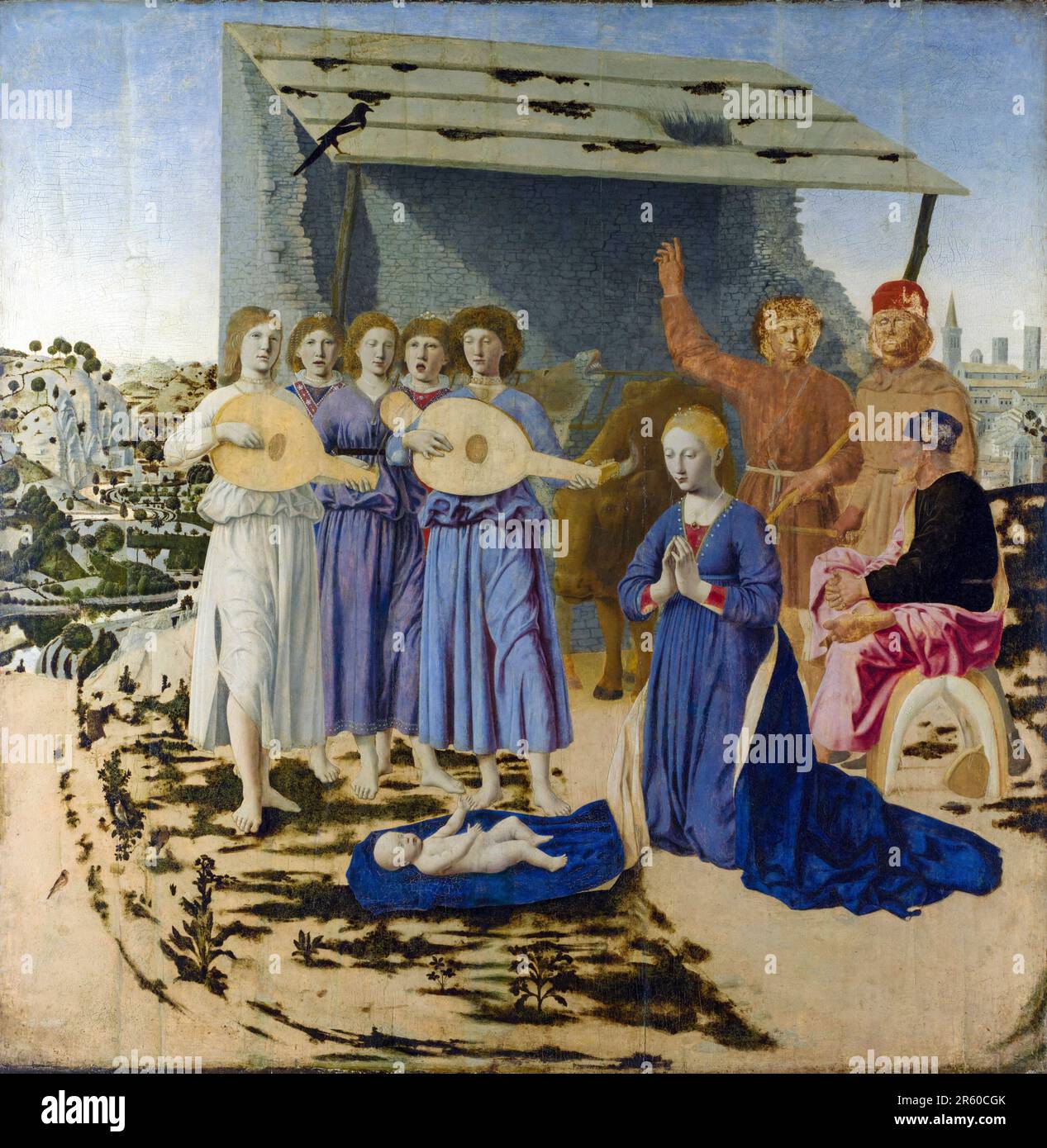 Piero della Francesca, la Natività, pittura ad olio su legno, 1470-1475 Foto Stock