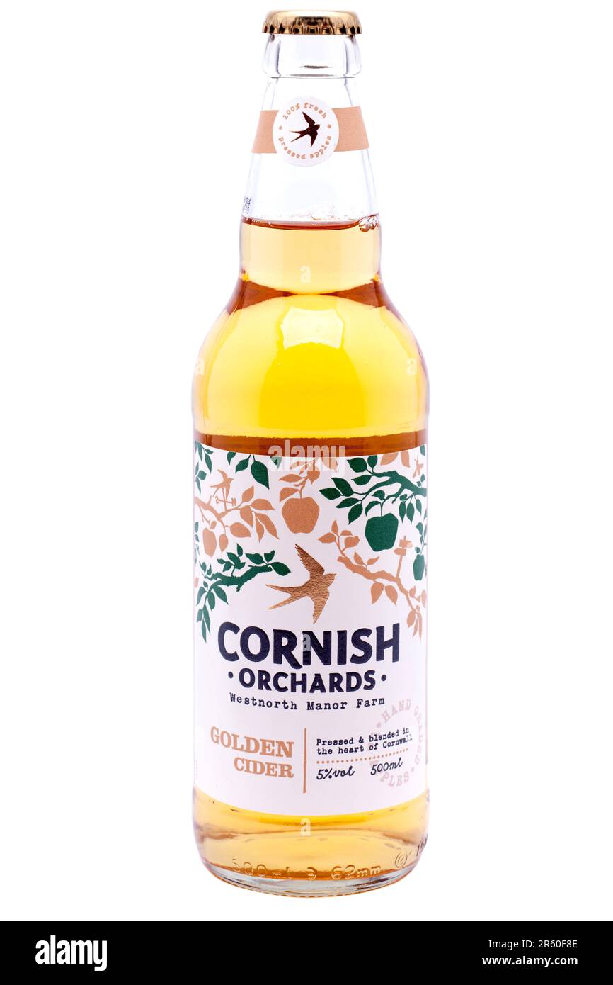 500ml bottiglia di alcool al 5% Cornish Orchards Golden Sider Foto Stock