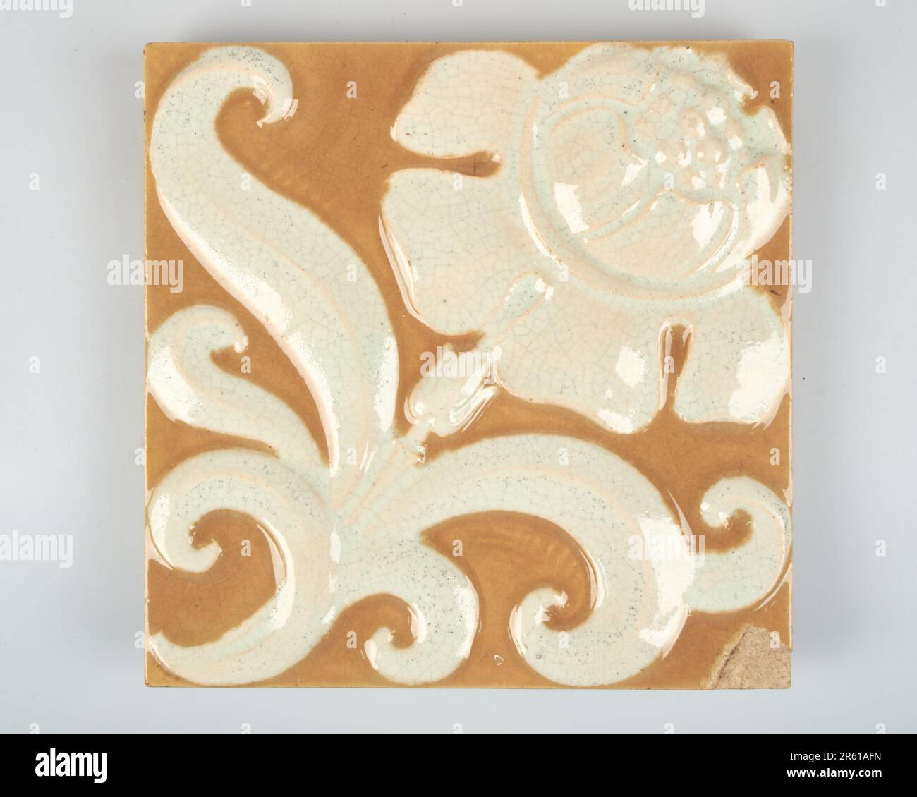 Antico 1890s reale Doulton, Lambeth architettonico pietra piastrelle di ceramica gres pietra di pietra Foto Stock