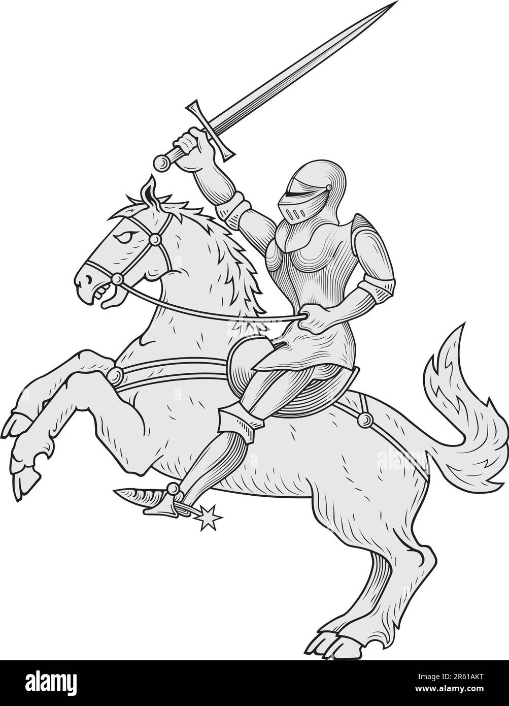 Knight Vector Illustrazione Vettoriale