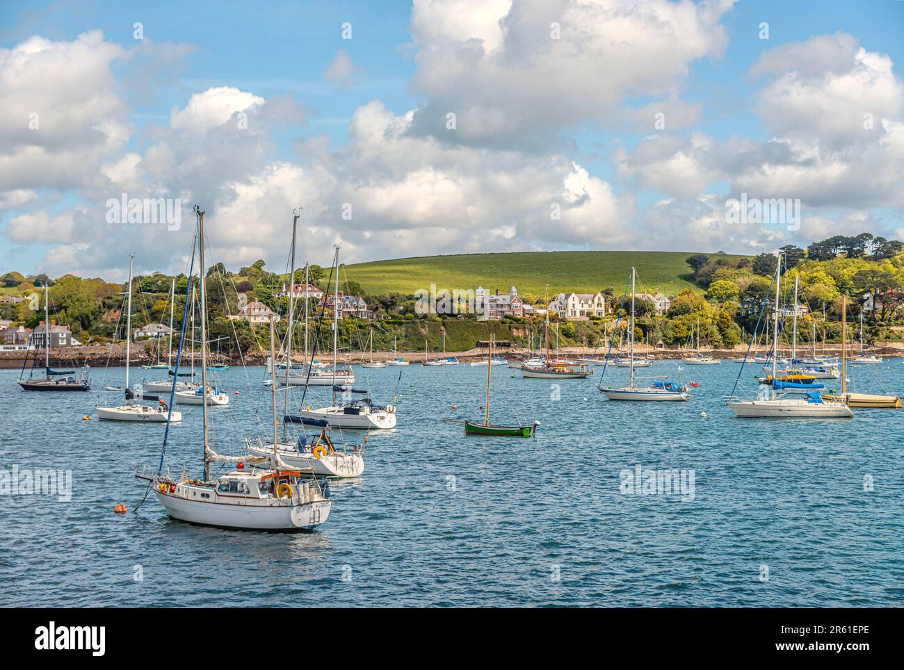 Vista sulla Marina di Falmouth, Cornovaglia, Inghilterra, Regno Unito Foto Stock