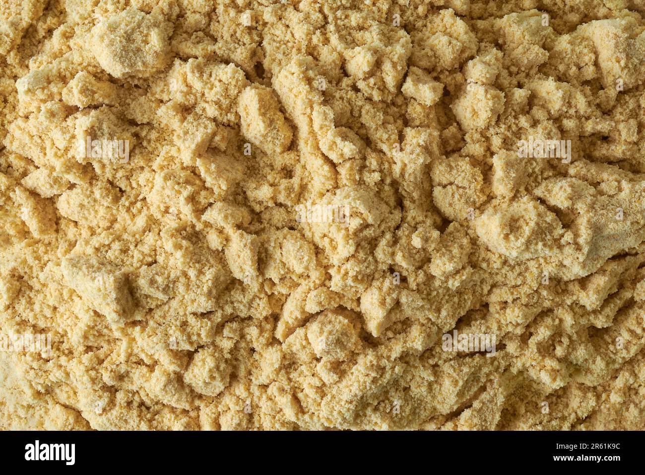 primo piano di farina multigranella, combinazione di diversi cereali che sono stati macinati in polvere fine, nutrizione, più equilibrato e sano Foto Stock