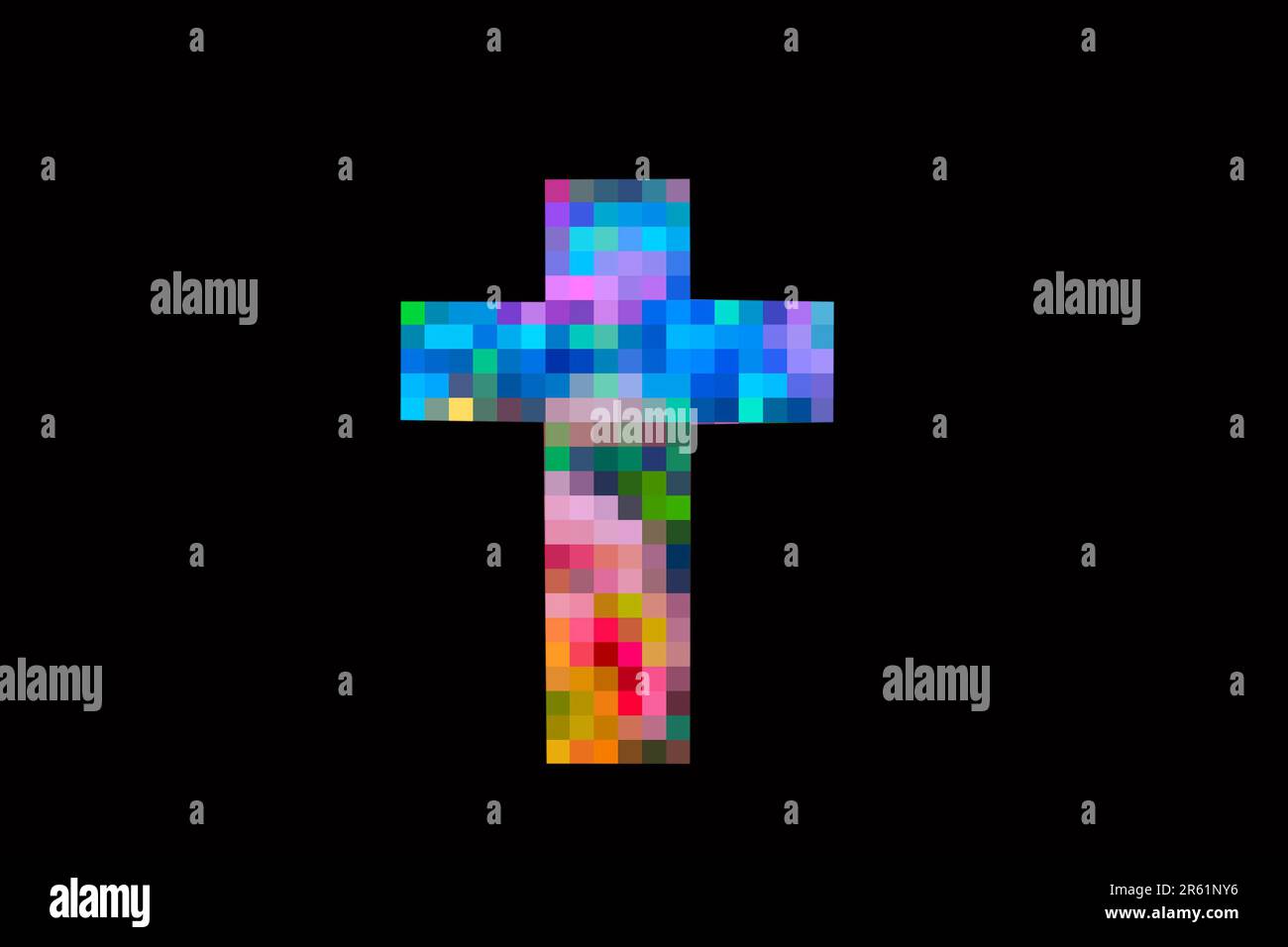 Croce cristiana moderna Foto Stock