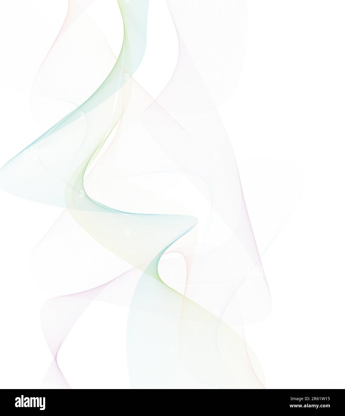 Composizione dello sfondo di linee curve azzurre Illustrazione Vettoriale