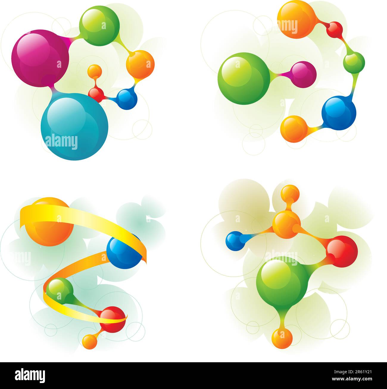 molecule set Illustrazione Vettoriale