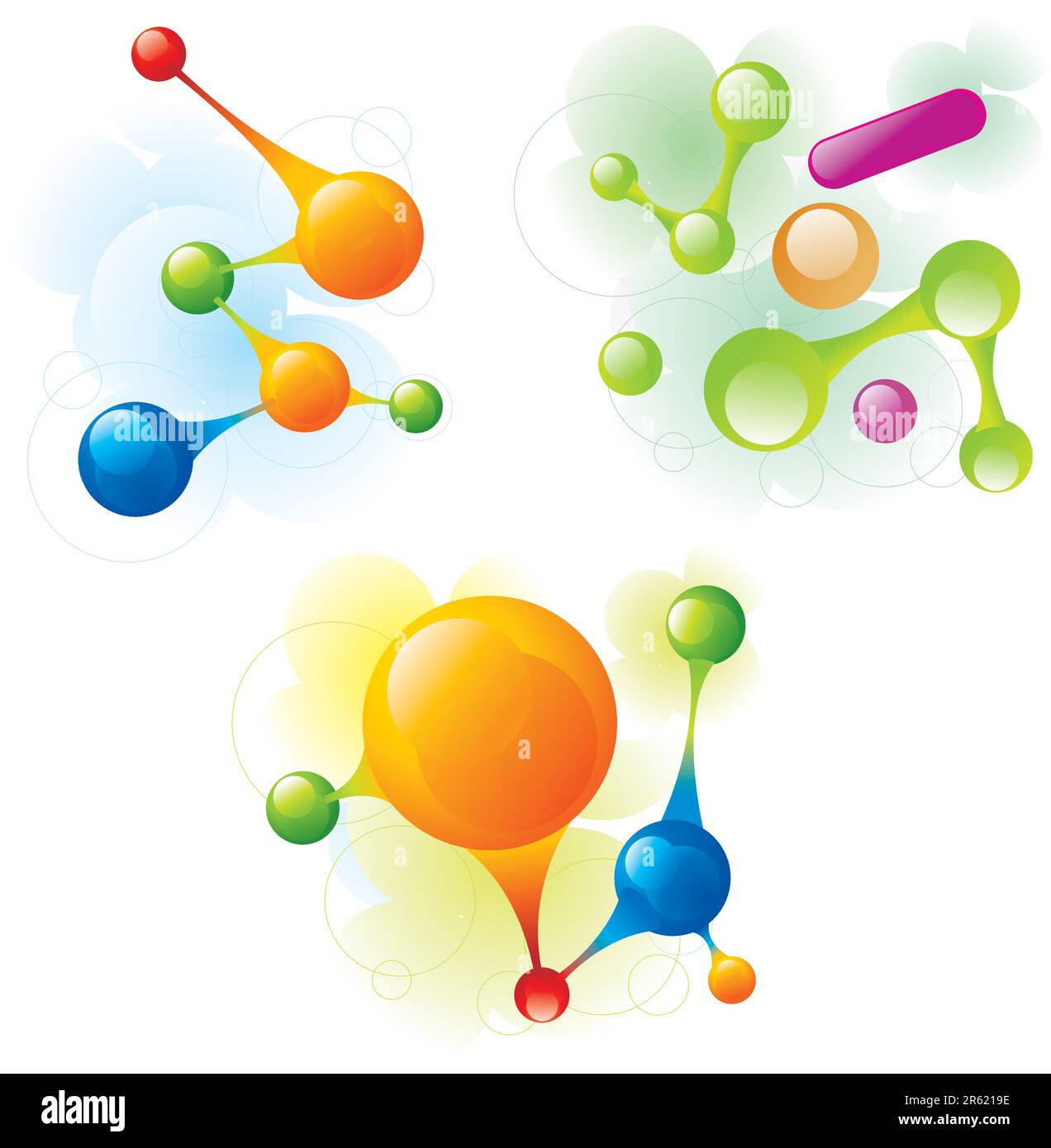 molecule set2 Illustrazione Vettoriale