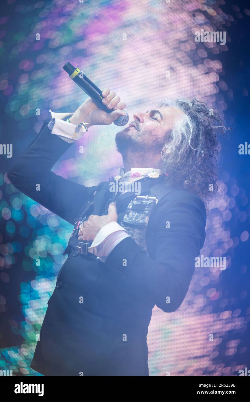 La band psichedelica rock americana The Flaming Lips in concerto a Boston Calling a Boston Foto Stock