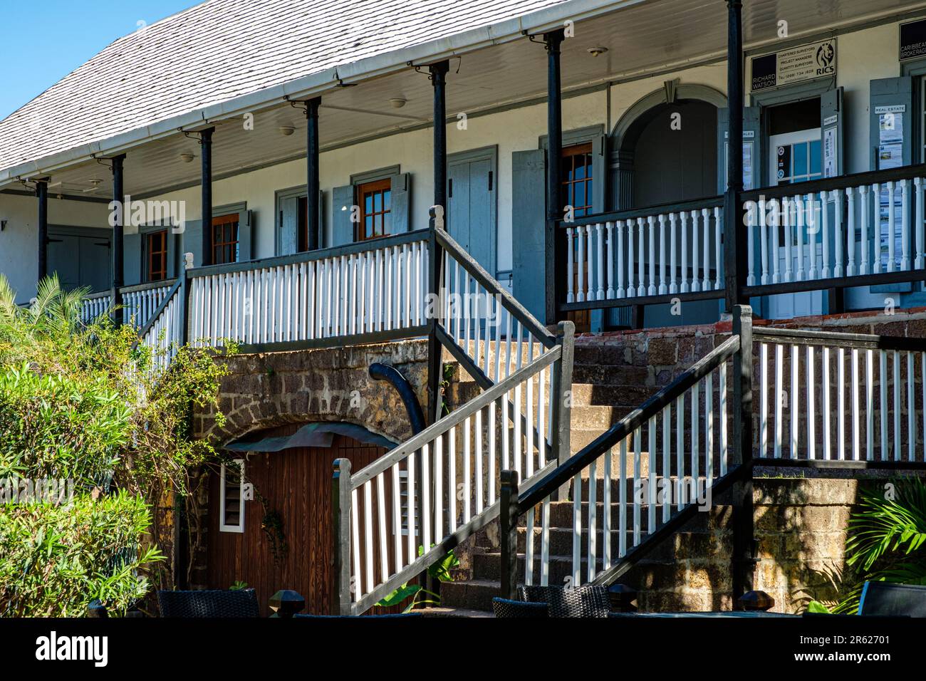 Ufficiale di quarti, Nelson's Dockyard, English Harbour, Antigua Foto Stock