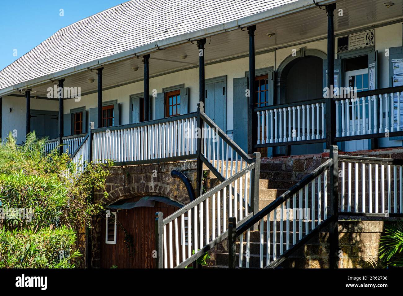Ufficiale di quarti, Nelson's Dockyard, English Harbour, Antigua Foto Stock