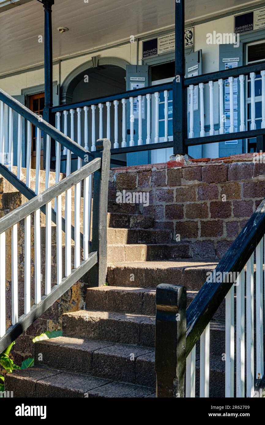 Ufficiale di quarti, Nelson's Dockyard, English Harbour, Antigua Foto Stock