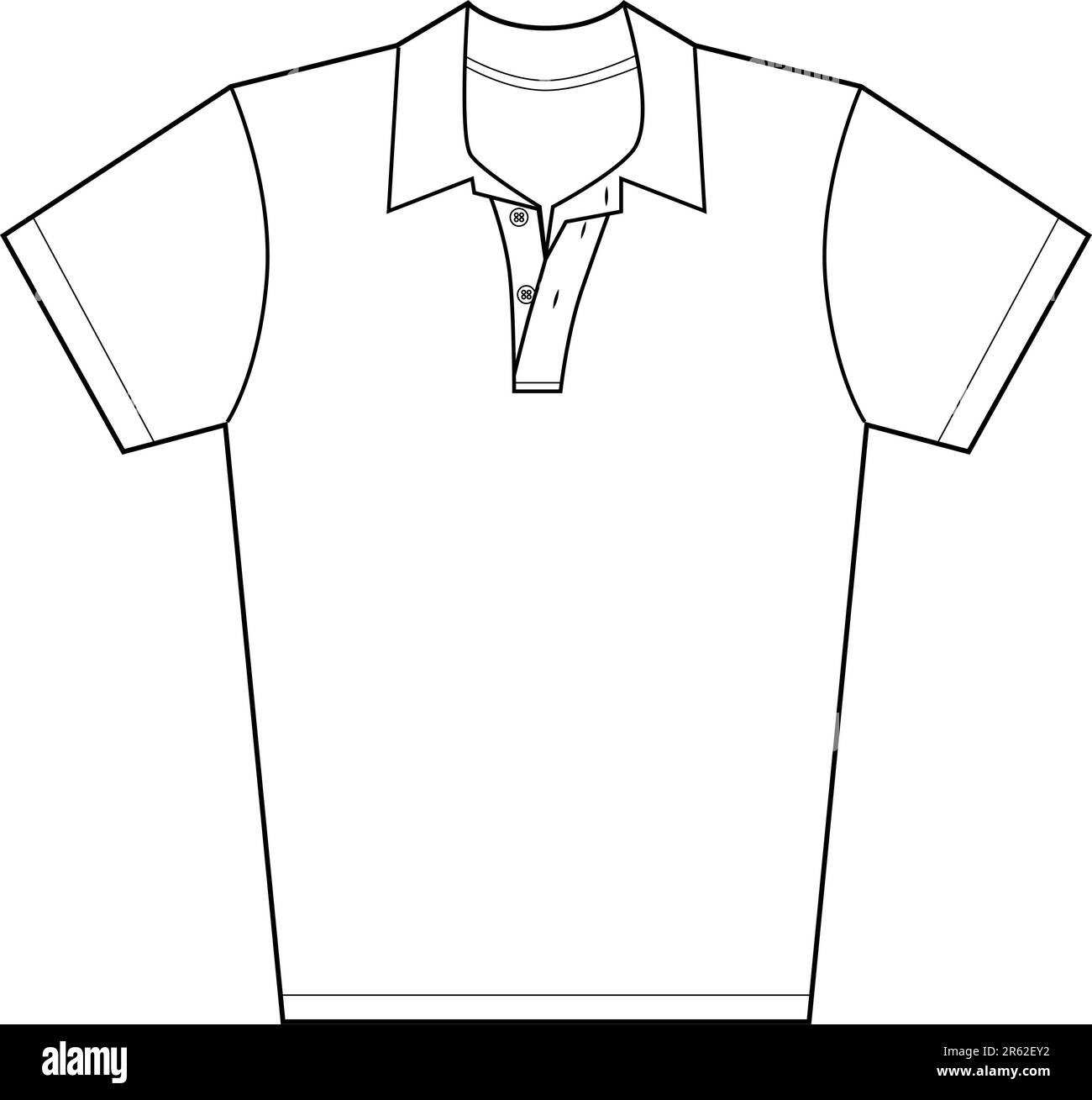 Polo isolata su sfondo bianco. Illustrazione Vettoriale