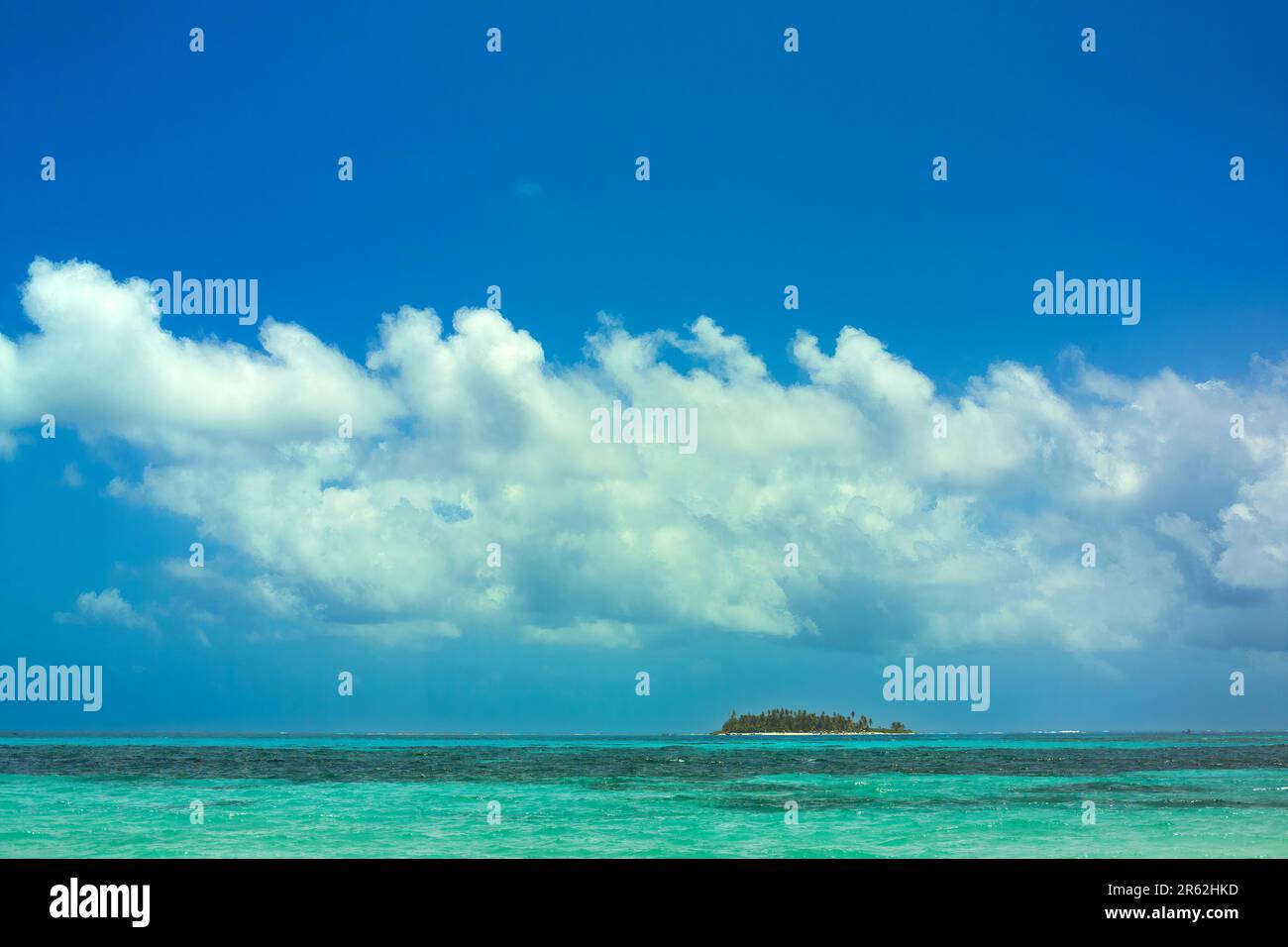 Una piccola chiave nell'isola di San Andres al mare dei sette colori, la Colombia Foto Stock