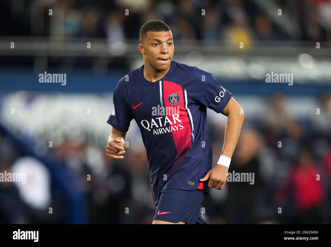 Kylian Mbappe di PSG durante la partita Ligue 1 tra Parigi Saint Germain e Clermont Foot al Parc des Princes, Parigi, Francia il 3 giugno 2023. Foto b Foto Stock