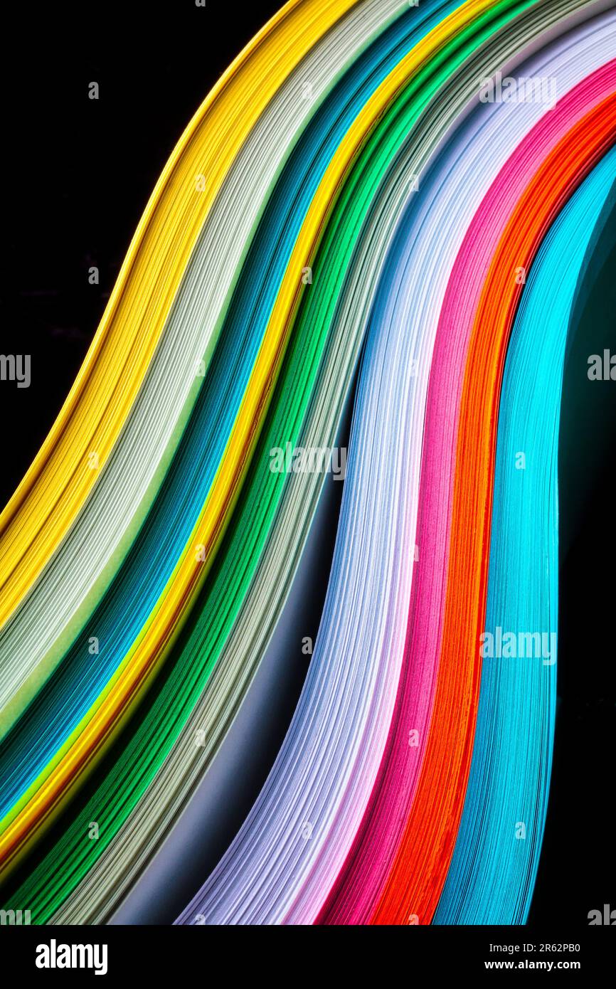 Brillante carta colorata grafica ancora vita Foto Stock