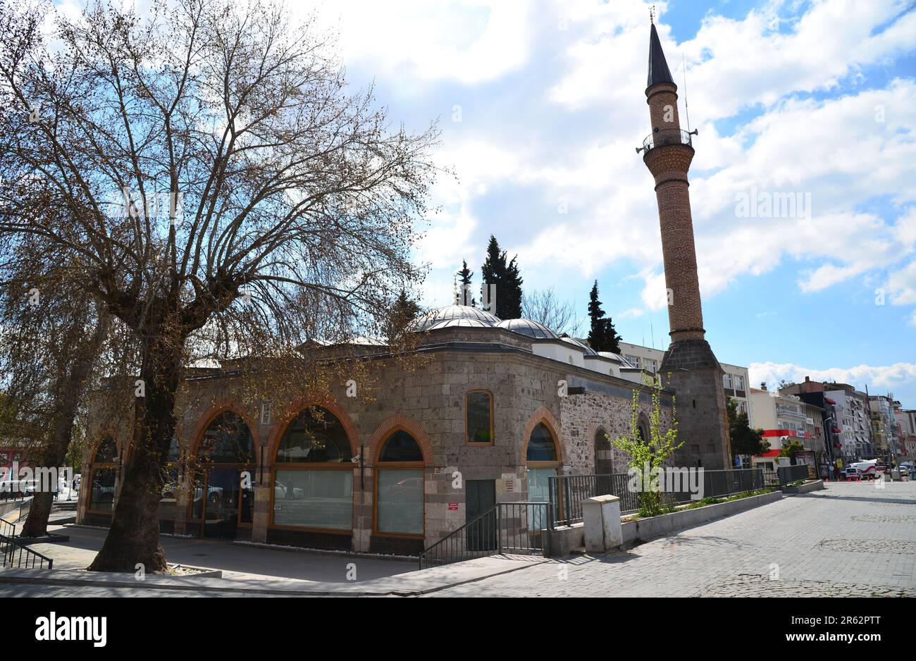 Situata nella città di Usak, Turchia, la Grande Moschea è stata costruita nel 1419. Foto Stock