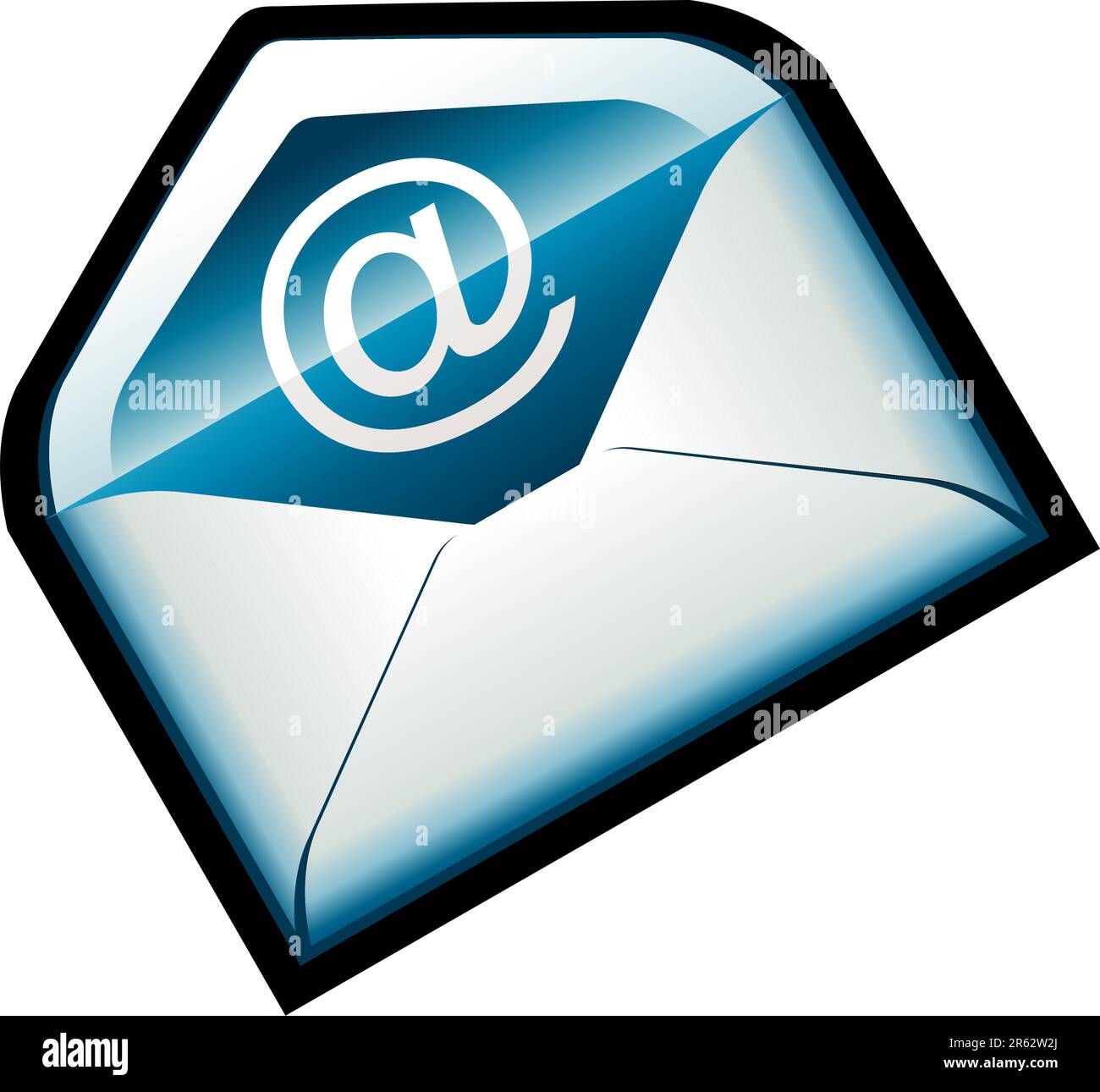 Icona e-mail blu semplice e colorata Illustrazione Vettoriale