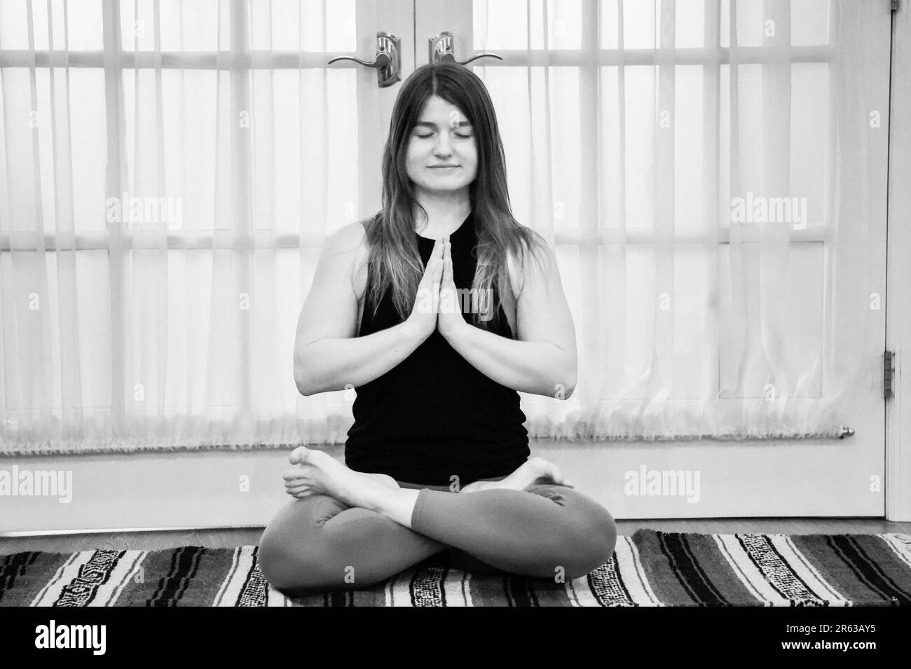 Malka in posa di loto Foto Stock
