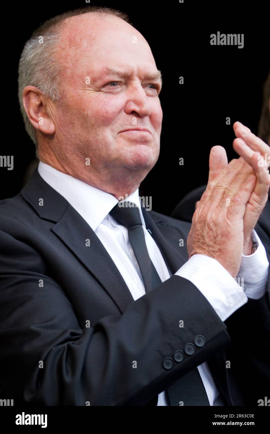 Allenatore Graham Henry al benvenuto ufficiale per la Nuova Zelanda Rugby World Cup Team, Aotea Square, Auckland, Nuova Zelanda, Sabato, Settembre 03, 2011. Foto Stock