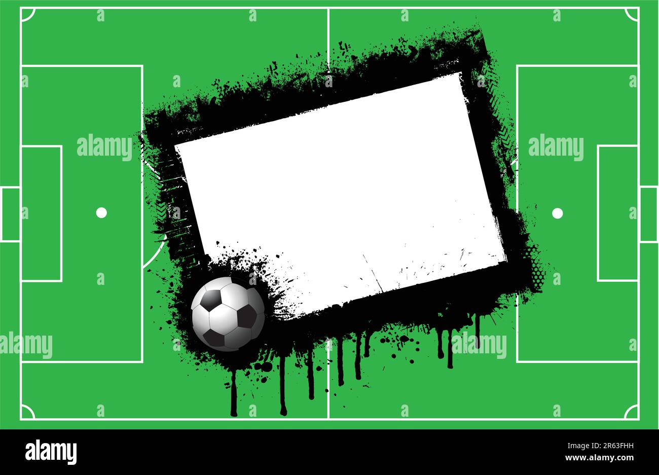 Grunge calcio sfondo con spazio per il testo Illustrazione Vettoriale