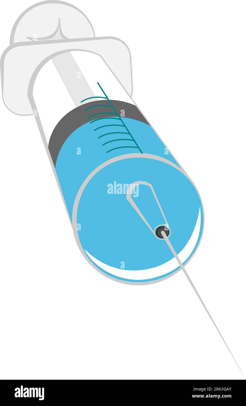 Una siringa isolata con la medicina Illustrazione Vettoriale