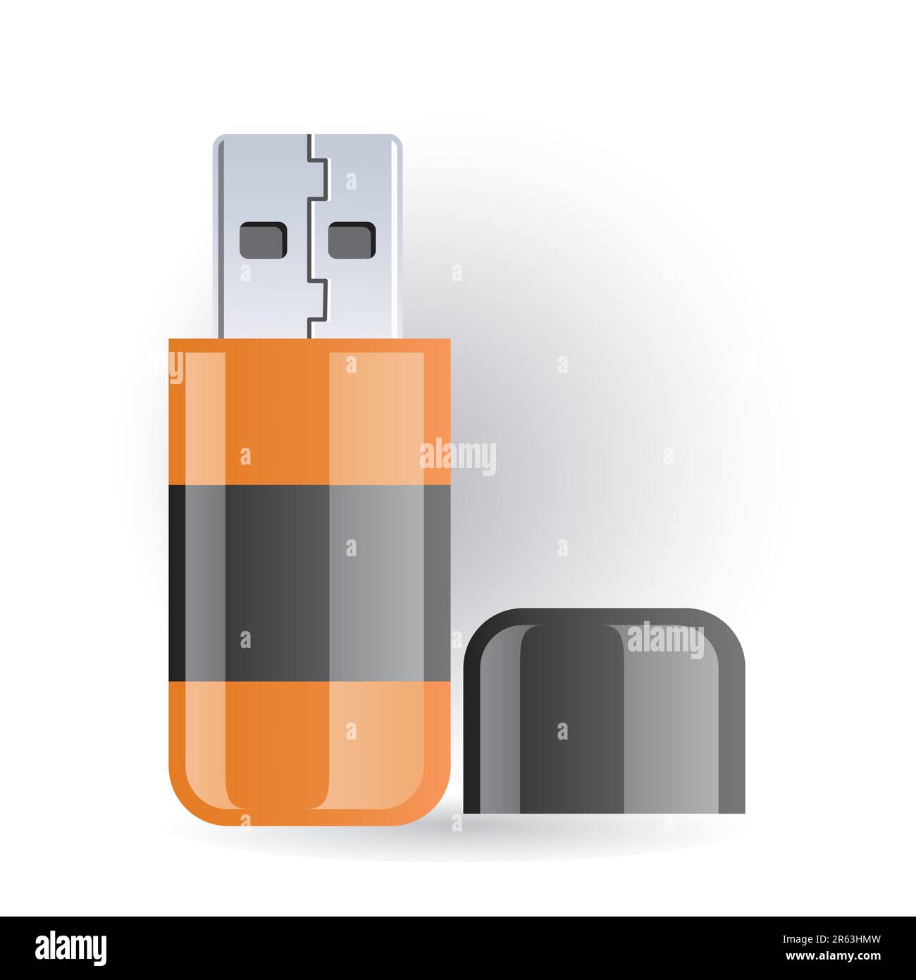 Unità flash arancione e nera Illustrazione Vettoriale
